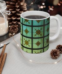 Green and Brown Floral Illustration — mug-11oz view 4