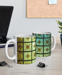 Green and Brown Floral Illustration — mug-11oz view 5