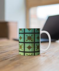 Green and Brown Floral Illustration — mug-11oz view 6