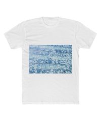 Blue and White Surface — heavy-tee-black view 1