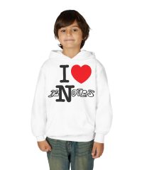 Alec Benjamin I Love 12 Notes Youth Heavy Blend Hooded Sweatshirt view 4