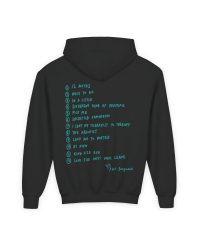 Alec Benjamin 12 Notes Daisy Youth Heavy Blend Hooded Sweatshirt view 6