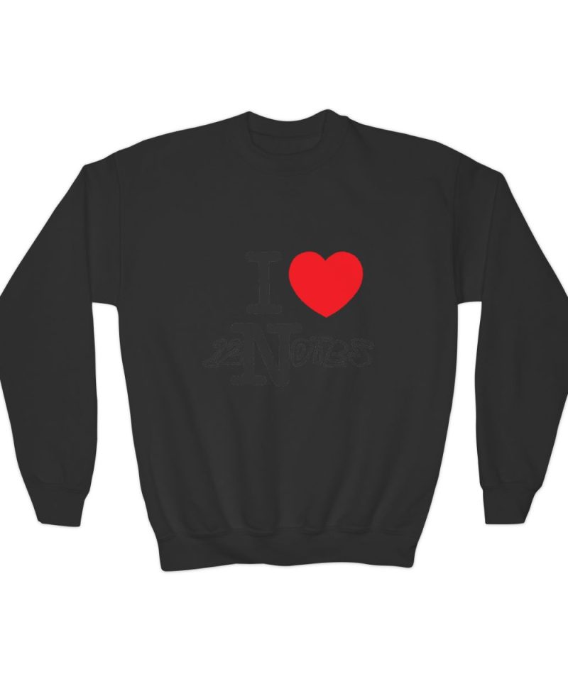 Alec Benjamin I Love 12 Notes Youth Crewneck Sweatshirt