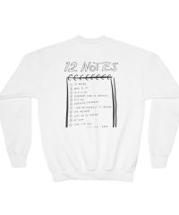 Alec Benjamin I Love 12 Notes Youth Crewneck Sweatshirt view 3