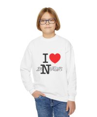 Alec Benjamin I Love 12 Notes Youth Crewneck Sweatshirt view 4