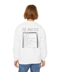 Alec Benjamin I Love 12 Notes Youth Crewneck Sweatshirt view 5